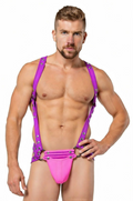 Joyglove Men’s Sexy Harness Jockstrap Set – Bold Purple Muscle Bodywear