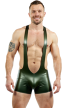 Joylgbt‘s Pro-Series Glossy Wrestling Singlet - Open-Rear Performance Suit	