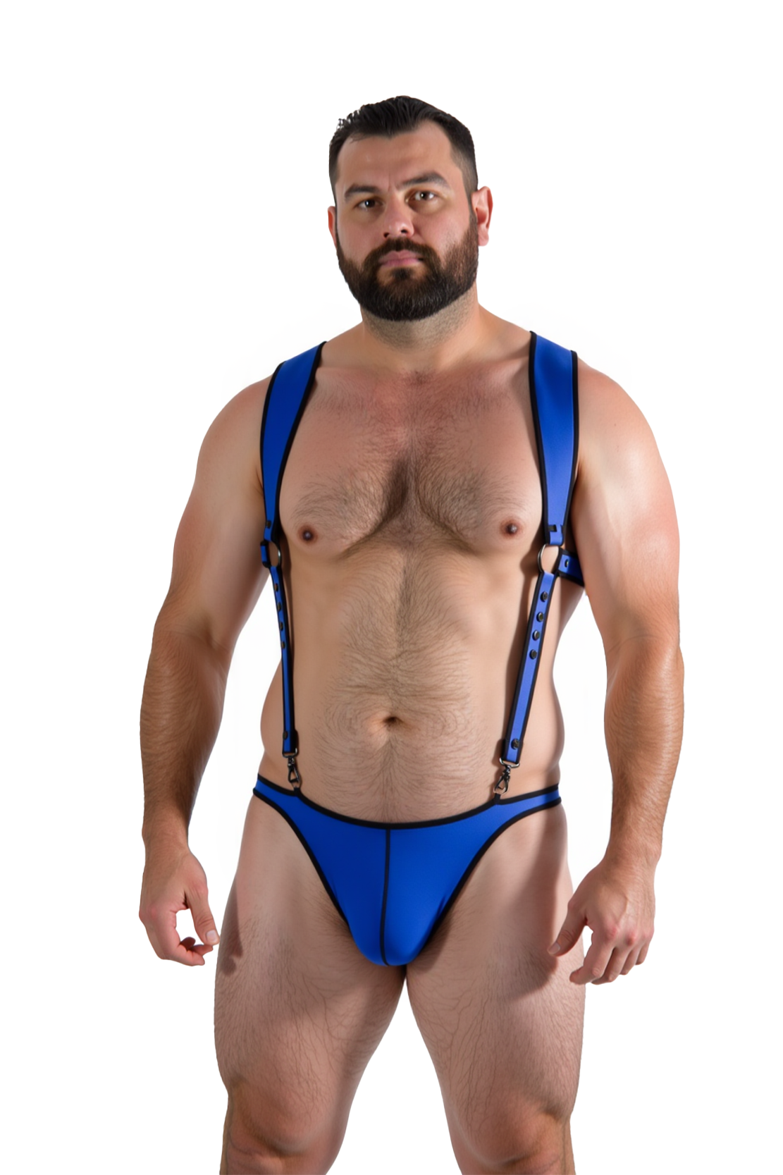 Joyglove Men's Blue Strap Jock Harness Set