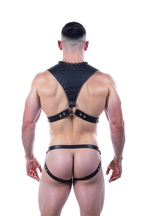 Joyglove Bold PU Leather Harness with Chain Detail for the Fearless