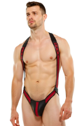 Joyglove Black and Red Strappy Body Harness