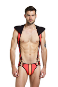 Joyglove Bold Red and Yellow Harness with Hood for Ultimate Confidence