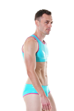 Joyglove Wet Look PU Leather Set – Crop Top + Low-Rise Briefs