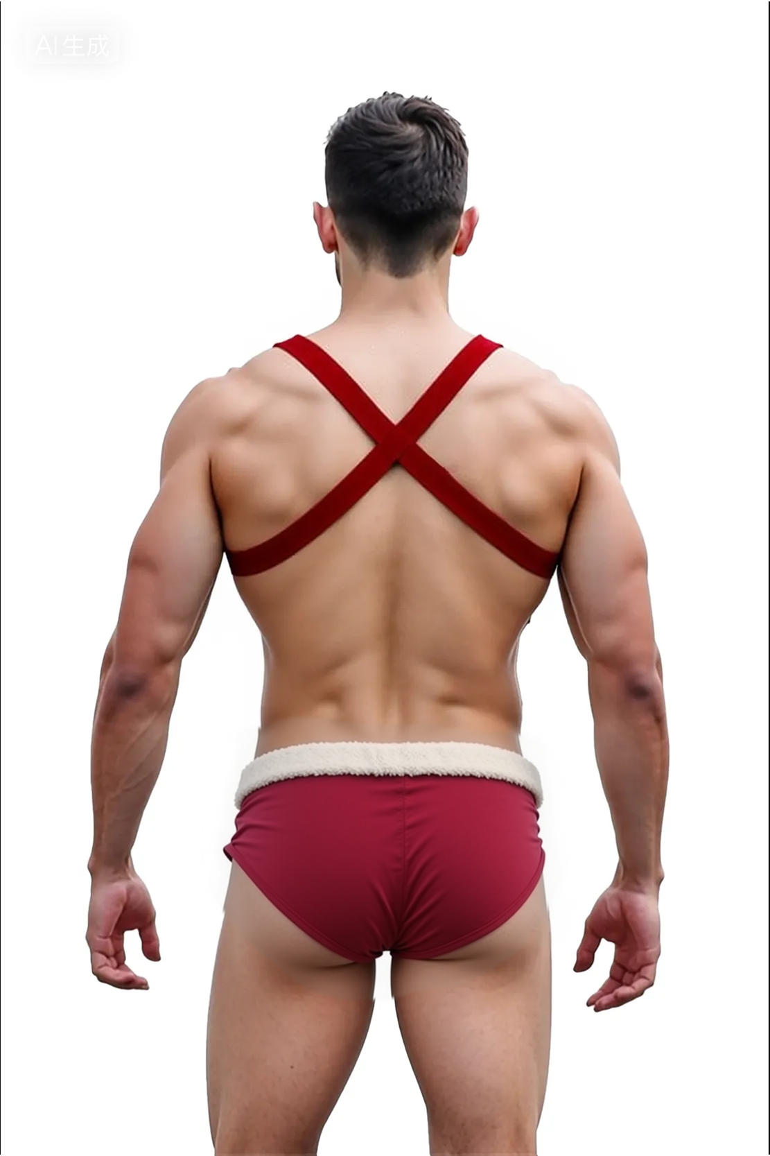 Joyglove Men's "Naughty List" Christmas Harness & Briefs Set