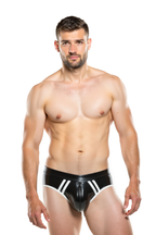 Joyglove Black & White PU Leather Briefs