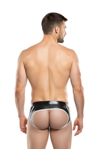 Joyglove Black & White PU Leather Briefs
