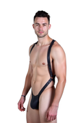 Joyglove PU Leather Harness Bodysuit – Sleek and Bold Design