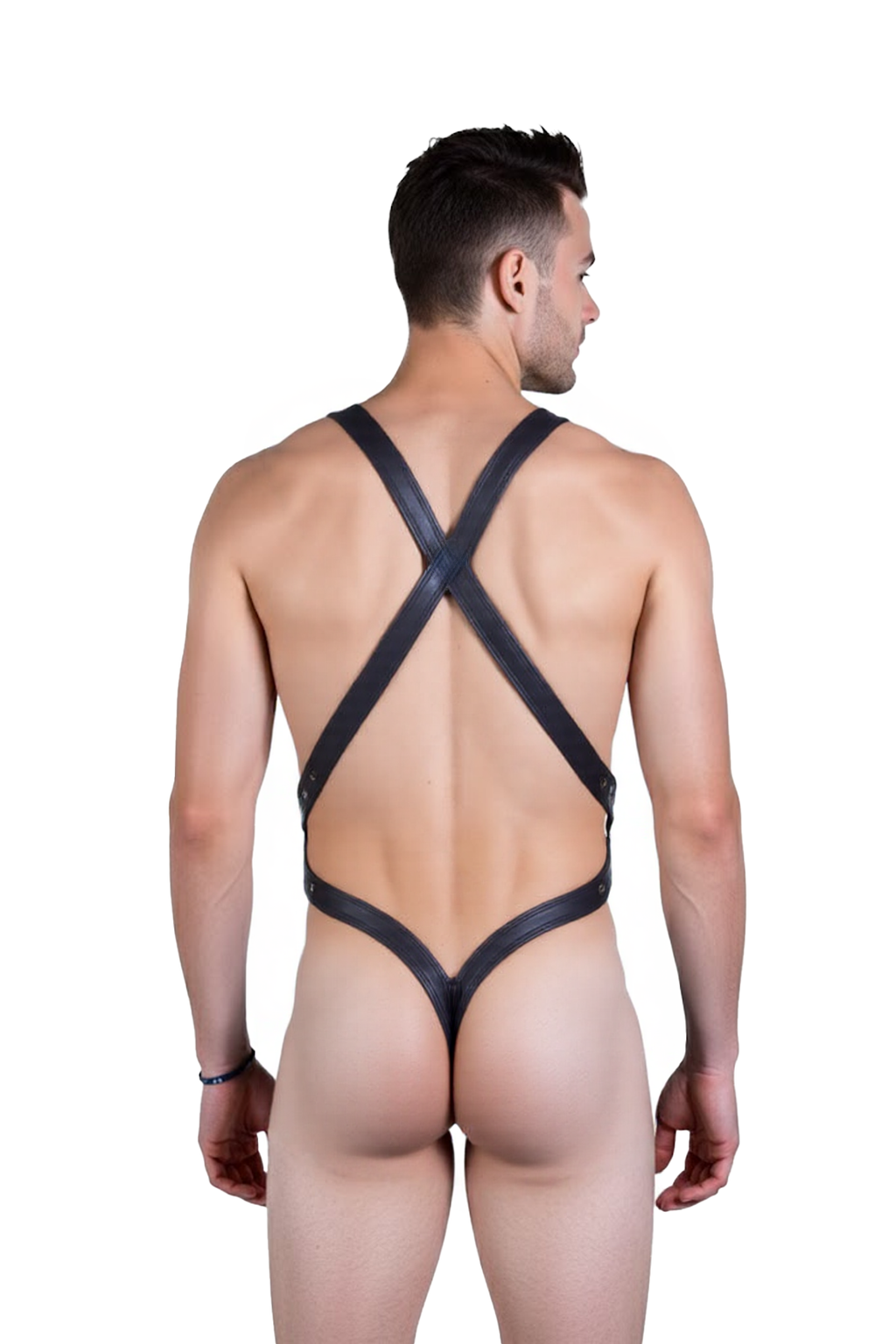Joyglove PU Leather Harness Bodysuit – Sleek and Bold Design