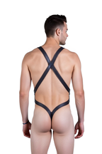 Joyglove PU Leather Harness Bodysuit – Sleek and Bold Design