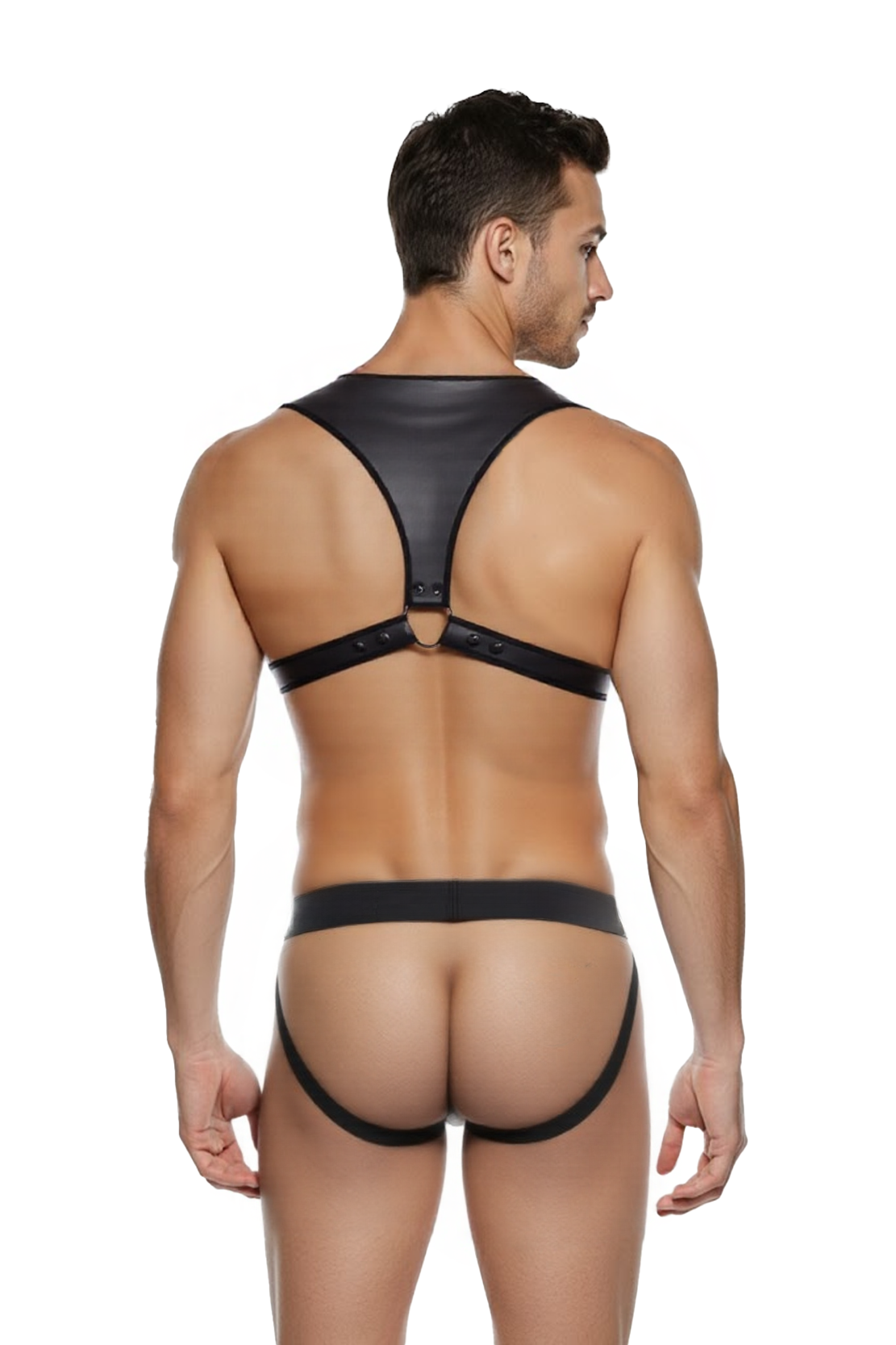 Joyglove PU Leather Adjustable Harness with Thong Back