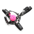 Equestrian-Style Gag Silicone Ball Gag Headset Nose Hook Open-Mouth Restraint BDSM Toy
