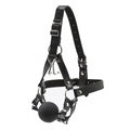 Equestrian-Style Gag Silicone Ball Gag Headset Nose Hook Open-Mouth Restraint BDSM Toy