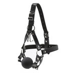 Equestrian-Style Gag Silicone Ball Gag Headset Nose Hook Open-Mouth Restraint BDSM Toy