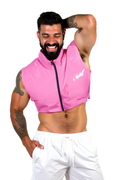 Men's Shiny Sleeveless Stand Collar Jacket
