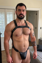 Joyglove Men's PU Leather Harness - Adjustable Straps