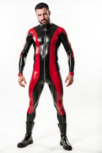 Joyglove Men's Black and Red Performance Bodysuit