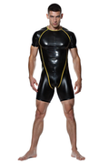 Joyglove Men's Black and Yellow Performance Bodysuit