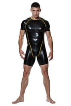 Joyglove Men's Black and Yellow Performance Bodysuit