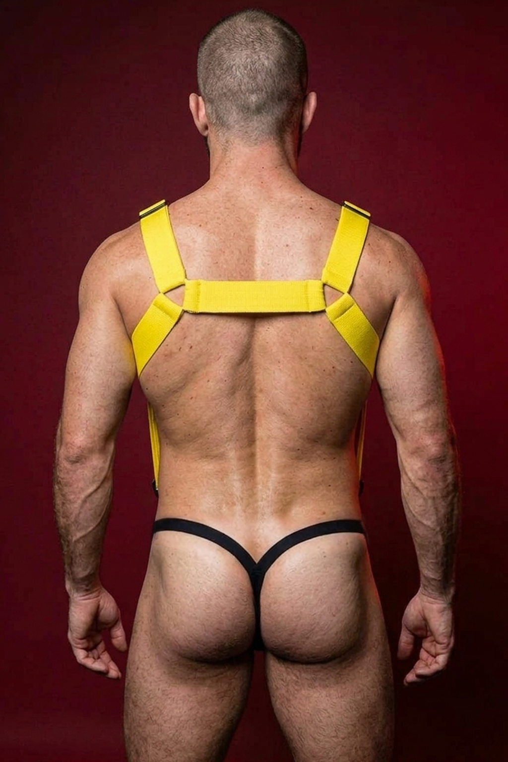 Joyglove Yellow Strap Harness and Thong Set