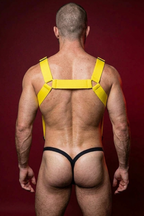 Joyglove Yellow Strap Harness and Thong Set