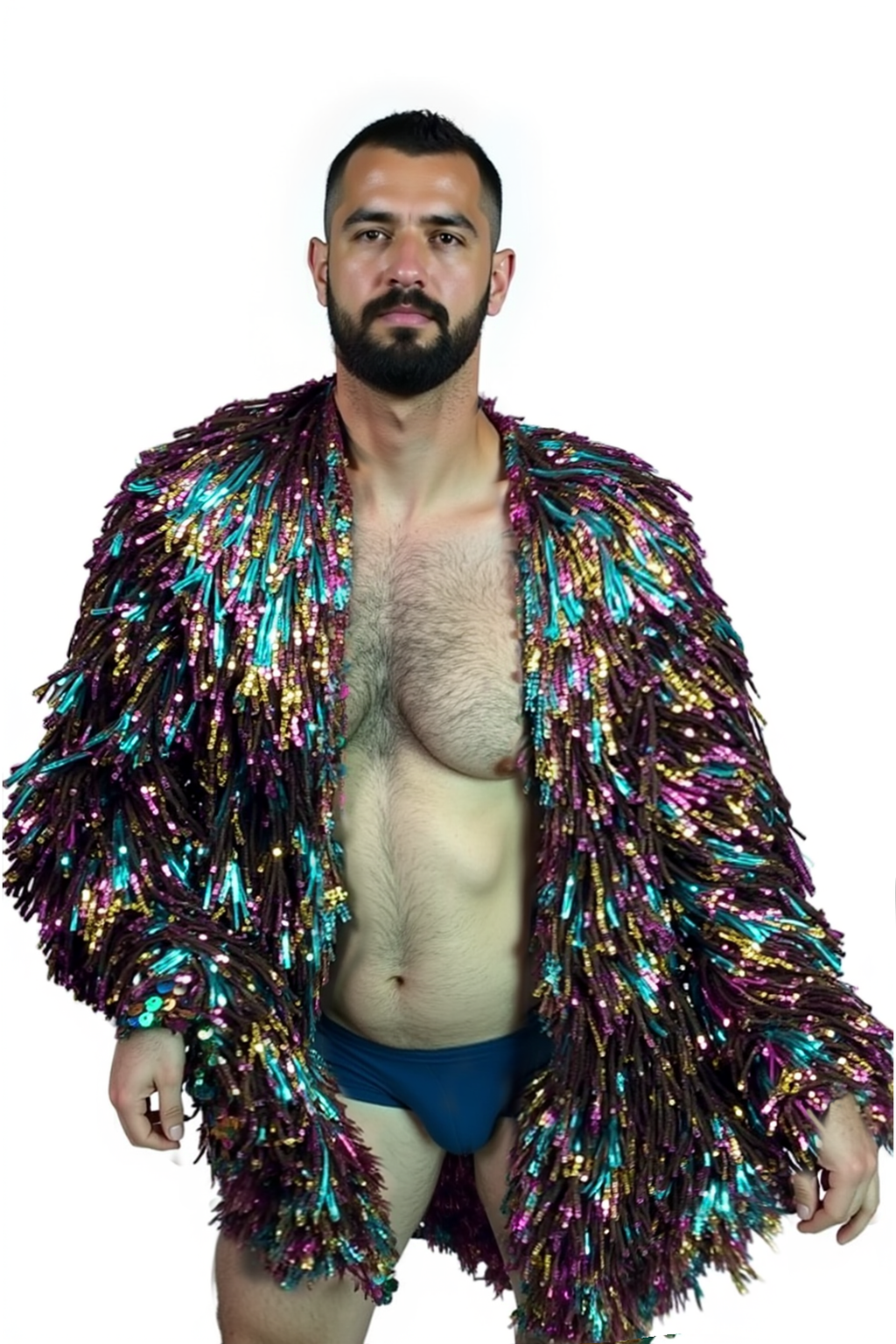 Men’s Rainbow Disk Sequin Jacket	