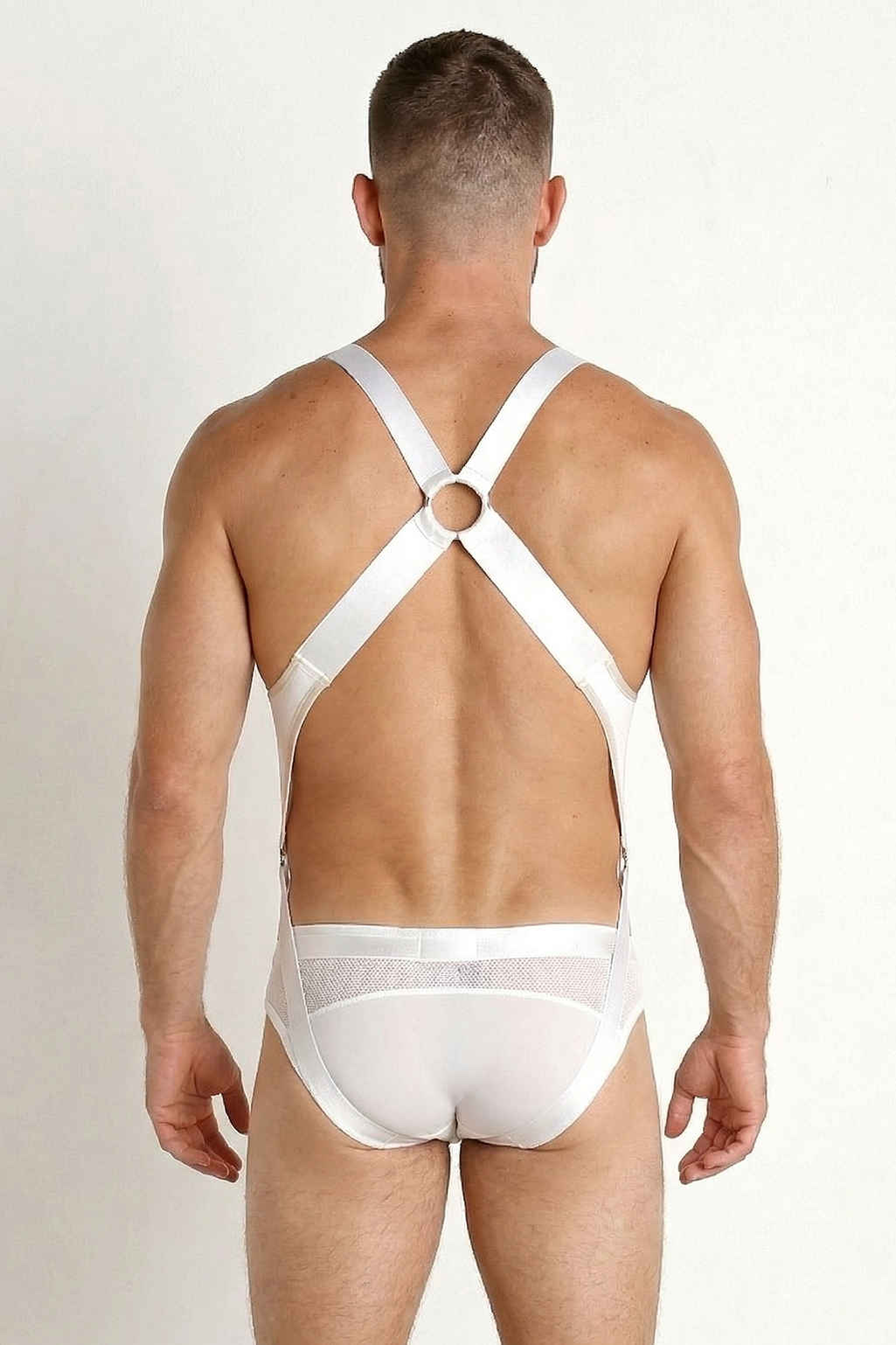 Joyglove Sexy Men's Sheer Mesh Harness One-Piece Underwear Set