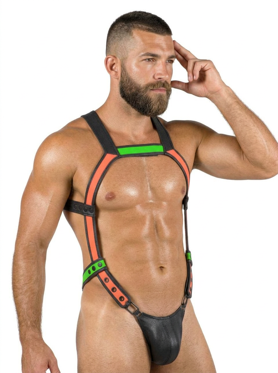 Joyglove Strapped Style – Men's PU Leather Harness Gear