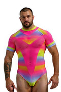 Joyglove  Men's Neon Rainbow Bodysuit