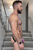 Joyglove Rainbow Pride Harness Set – Purple Mesh Chest Harness + Jockstrap