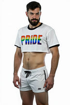 Joyglove Pride Rainbow Crop Top & Shorts Set