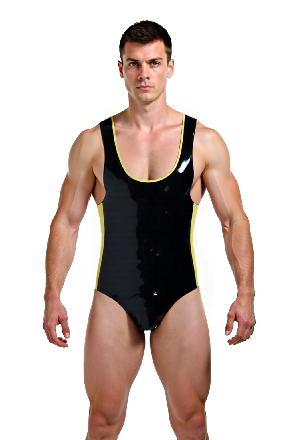 Joyglove PU Leather Thong Bodysuit