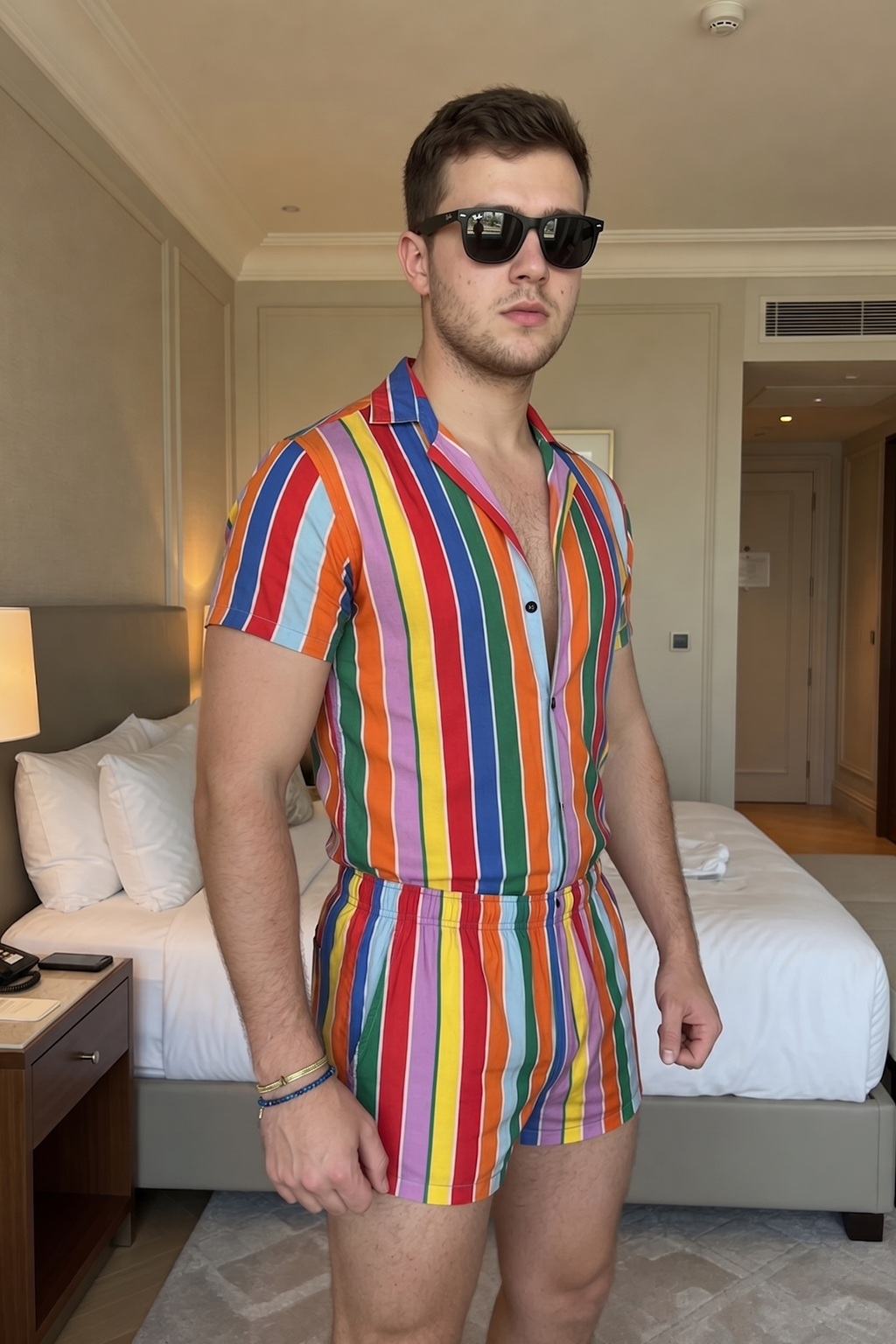 Joyglove Rainbow Striped Two‑Piece Set - Your Ultimate Vacation Vibe