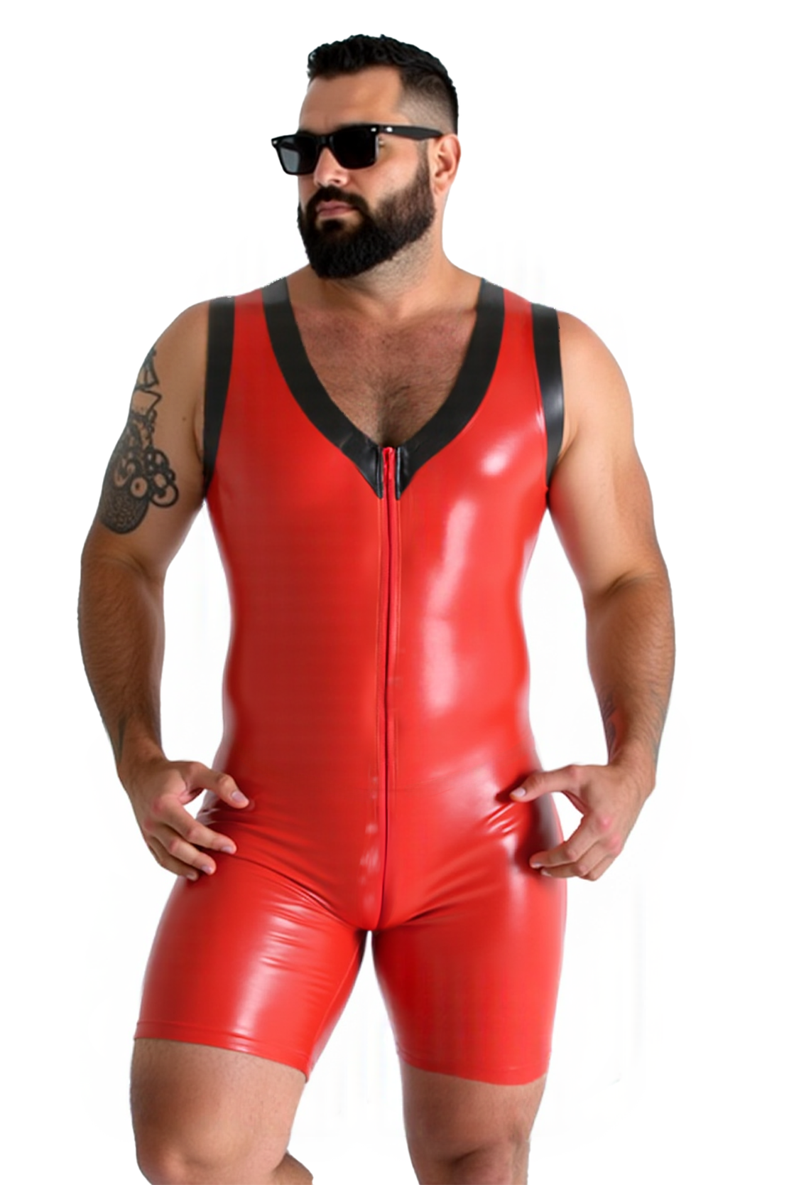Joyglove Red Sleeveless Bodysuit