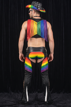 Colorful Cowboy Ensemble with Fringe Vest and Matching （Without a hat）
