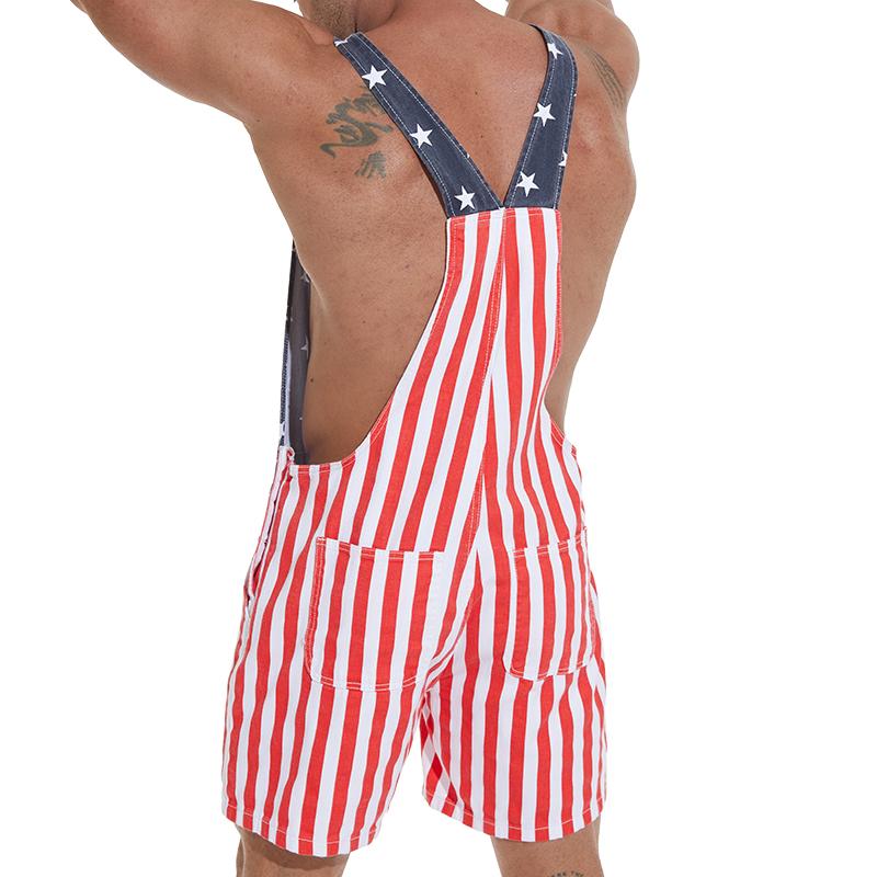 Mysteryglove Patriotic American Flag Overalls	