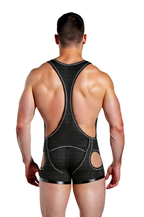 Joyglove Men's Mesh Cut-Out Wrestling Singlet