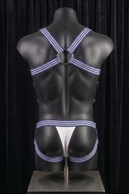 Joyglove Men's Houndstooth Strap Harness Set with Ring Detail and Open Frame Design