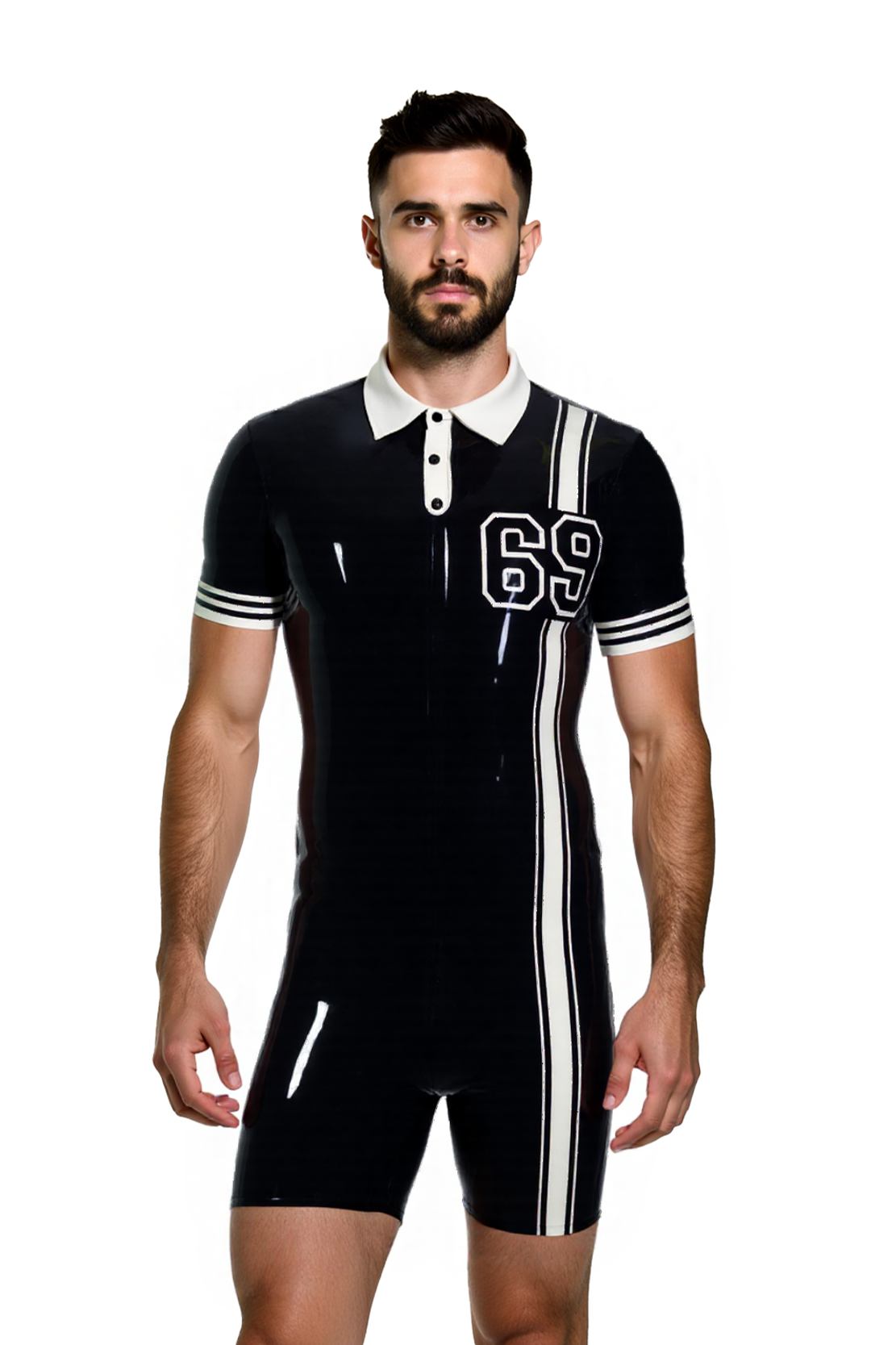 Joyglove Men's PU Leather Polo Romper