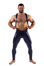 Joyglove Men's Glossy PU Leather Wrestler Singlet