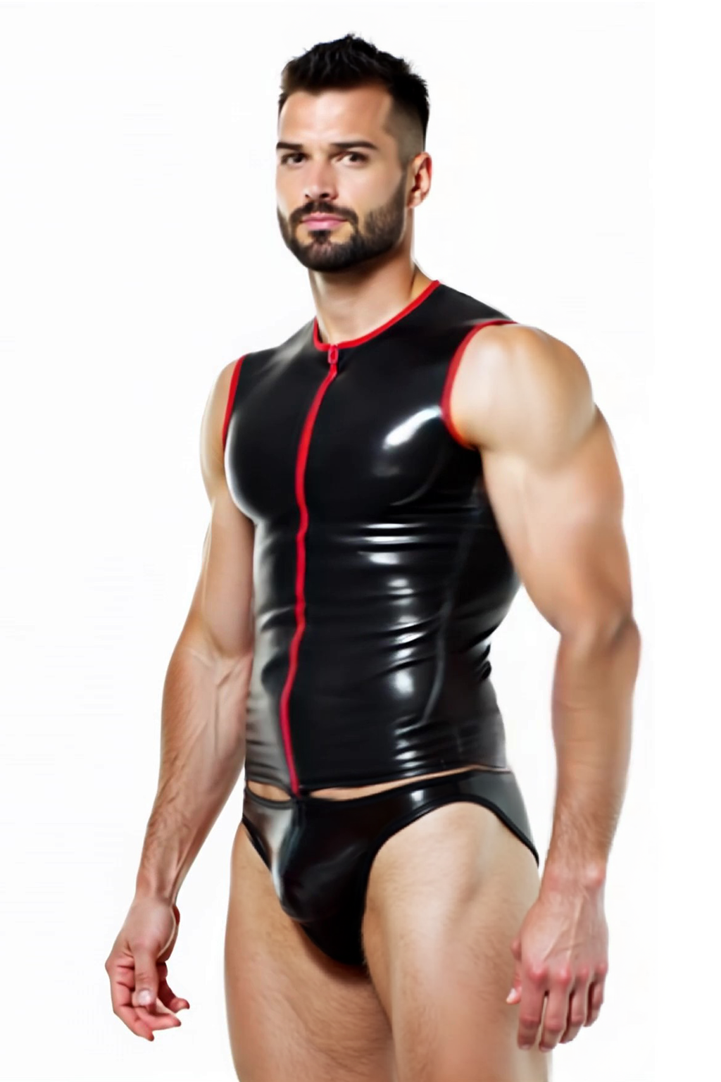 Joyglove Sleeveless PU Leather Muscle Vest