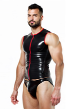 Joyglove Sleeveless PU Leather Muscle Vest