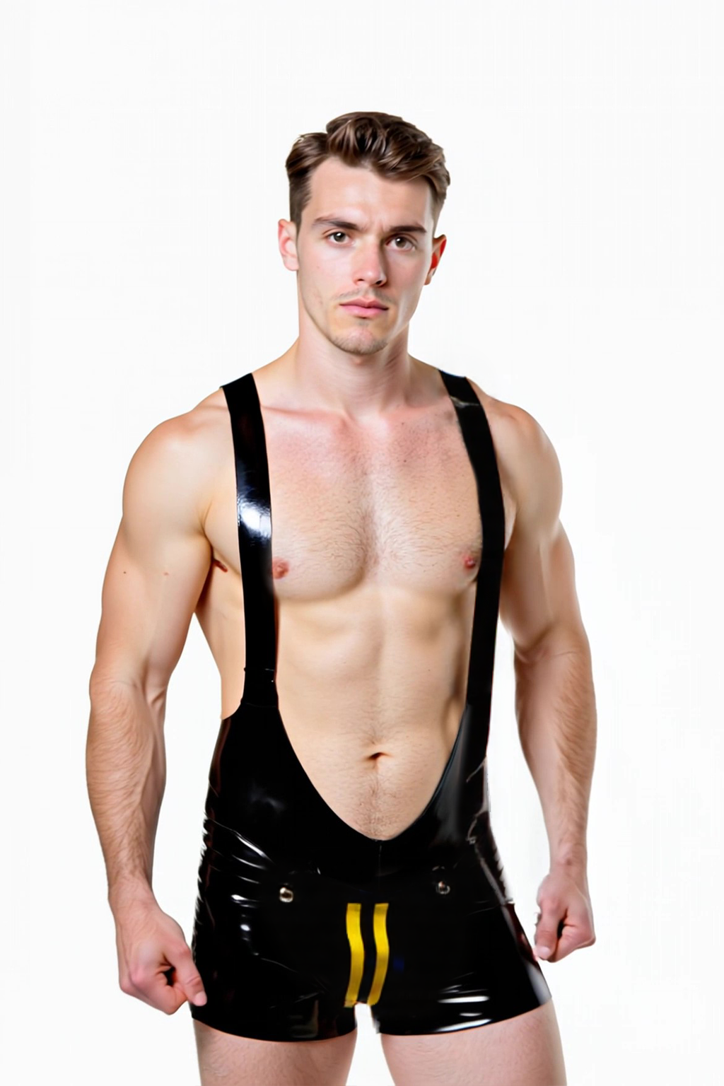 Joyglove PU Leather Fetish Singlet with Open Rear