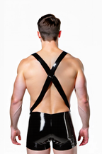 Joyglove PU Leather Fetish Singlet with Open Rear