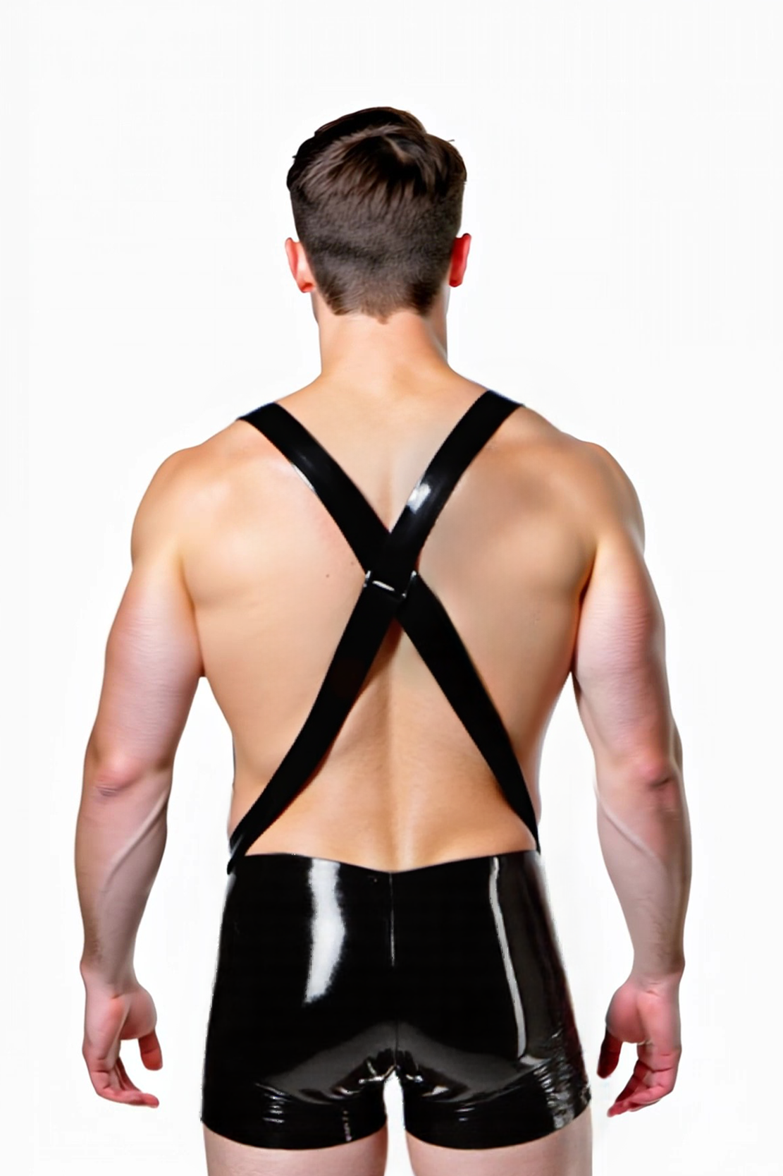 Joyglove PU Leather Fetish Singlet with Open Rear