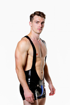 Joyglove PU Leather Fetish Singlet with Open Rear