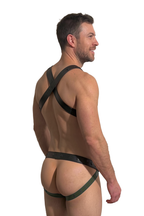 Joyglove Blue X-Chest Harness Set — Rivet Straps + Matching Jockstrap
