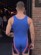Men's Sexy Wrestling Singlet - Athletic Mesh Bodysuit Sports Supporter with Number 13 Print