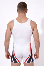 Men's Sexy Wrestling Singlet - Athletic Mesh Bodysuit Sports Supporter with Number 13 Print