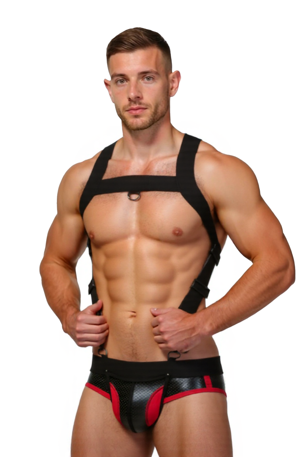 Joyglove Adjustable Strap Harness & Mesh Briefs Set