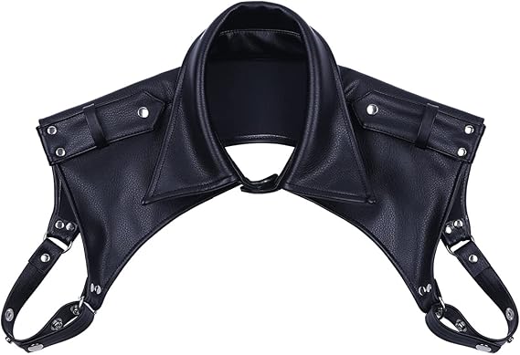 Men's Steampunk Pu Leather Shoulder Armor Harness